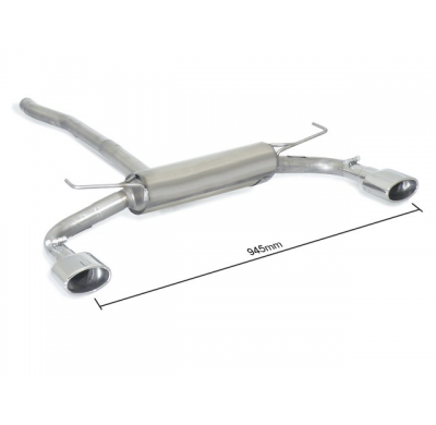 Escape Trasero Doble Acero Inox Salidas Ovaladas 115x70 Mm 
 Paragolpes Paquete "Cross , Cross Plus".  
 Fiat 500x (Typ334)