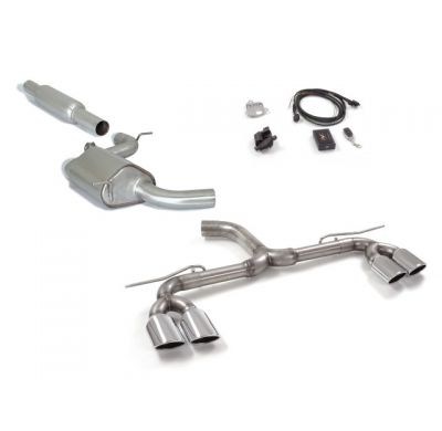 Escape Delantero Acero Inox + Tramo Intermedio Con Escape Acero Inox + Tramo Trasero Doble Acero Inox Salidas Ovaladas 2