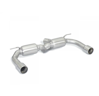 Silencioso trasero doble en acero inox con salidas redondas 90 mm 
 
 
 CON HOMOLOGACION BMW Serie4 F32-F33-F36 2013>>2020 F32(C