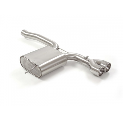 Escape Trasero Acero Inox Salidas Redondas Centrales 2 / 102 Mm  
 Línea Con Diámetro Mejorado 60 Mm 
 Mini F55 2014>> Coope