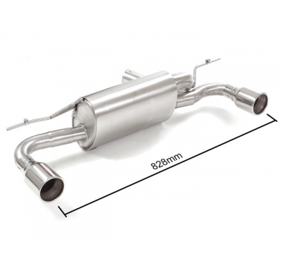 Escape Trasero Doble Acero Inox Salidas Redondas 90 Mm 
  Bmw Serie1 F20/F21 F21 116i (80kw - B38) 2015>>2019 Ragazzon
