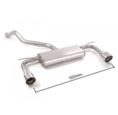 Escape Trasero Doble Acero Inox Salidas Redondas 102 Mm Sport Line  
 Línea Con Diámetro Mejorado 60 Mm 
 Elimina Un Segundo