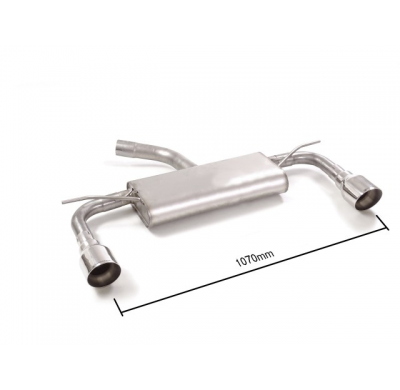 Escape Trasero Doble Acero Inox Salidas Redondas 102 Mm Sport Line  
 Solo Para Versión Sin Scr / Adblue
 Mot. Ddy (1598cc)