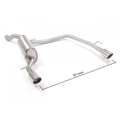 Escape Trasero Doble Acero Inox Salidas Redondas 90 Mm Sport Line
  Seat Ibiza Mk5 (6f) 2017>> 1.0tsi (85kw) / 1.0tsi (85kw)