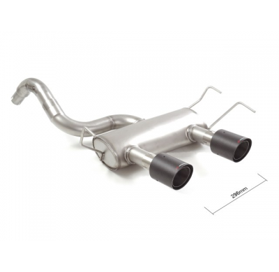 Escape Trasero Acero Inox Salidas Redondas Centrales 2 / 100 Mm Carbon Shot
 Línea Con Diámetro Mejorado 63,5 Mm
 Abarth 500