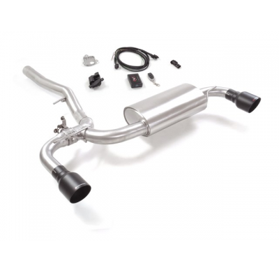 Escape Trasero Doble Acero Inox Salidas Redondas 102 Mm Sport Line Black  
 Con Válvula Eléctrica Integradas Y Mando Wifi.