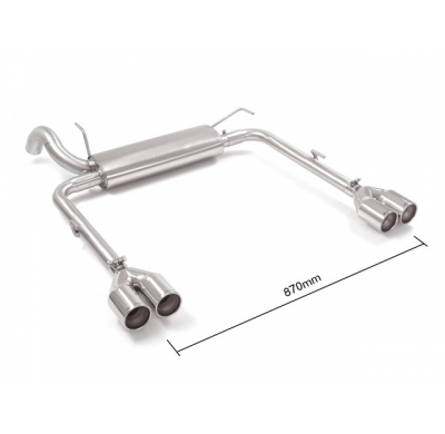 Escape Trasero Doble Acero Inox Salidas Redondas 2x80 Mm  
 Línea Con Diámetro Mejorado 60 Mm 
 Fiat Tipo (Typ356) 2016>> (S