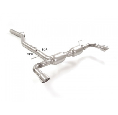 Escape Trasero Doble Acero Inox Salidas Redondas 90 Mm Sport Line
 Línea Con Diámetro Mejorado 70 Mm
 Alfa Romeo Giulia(952)