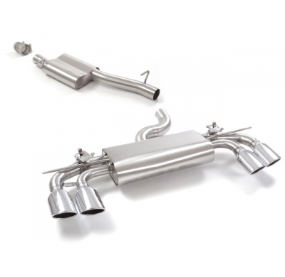 Tramo Intermedio Con Escape Acero Inox + Escape Trasero Doble Acero Inox Salidas Ovaladas 2 / 108x70 Mm 
 Con Valvulas I