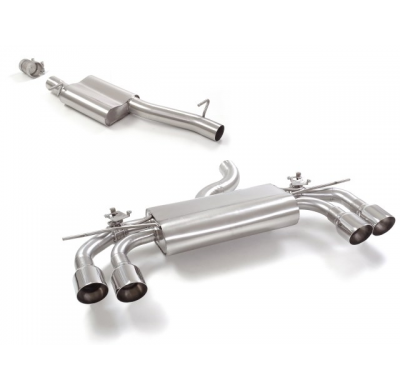 Tramo Intermedio Con Escape Acero Inox + Escape Trasero Doble Acero Inox Salidas Redondas 2 / 102 Mm Sport Line
 Con Vál