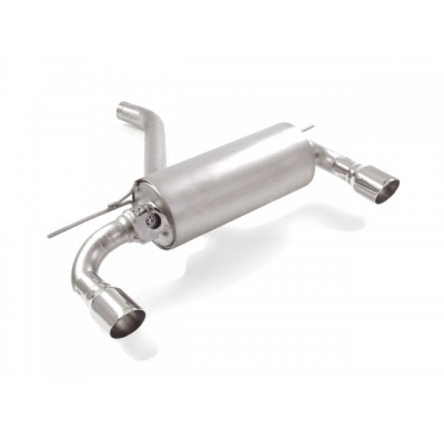 Silencioso trasero doble en acero inox con salidas redondas 90 mm Sport Line
 con valvula integradas.Las válvula es accionada me