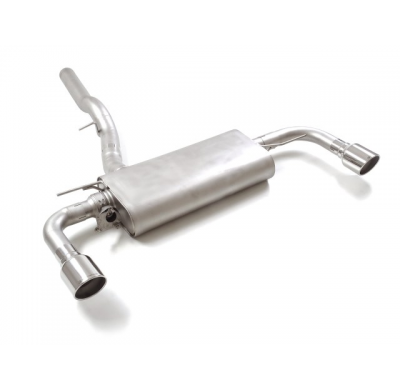 Silencioso trasero doble en acero inox con salidas redondas 102 mm Sport Line  </p>
 con valvula integradas.Las válvula es accio