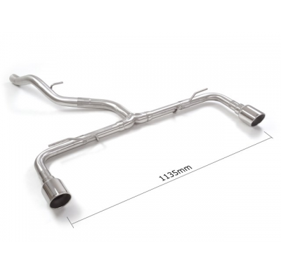 Tramo trasero grupo N doble en acero inox con salidas redondas 102 mm Sport Line</p>
 Línea con diámetro mejorado 60 mm </p>
 El