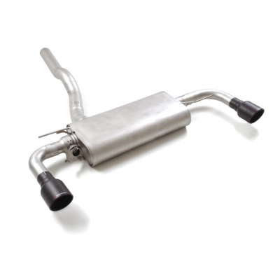 Silencioso trasero doble en acero inox con salidas redondas 102 mm Sport Line Black  
 con valvula integradas.Las válvula es acc