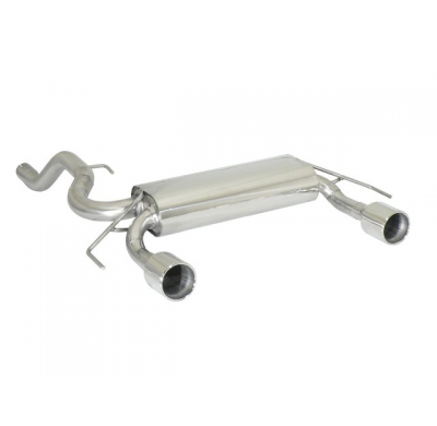 Escape Trasero Doble Acero Inox Salidas Redondas 102 Mm
 Línea Con Diámetro Mejorado 60 Mm 
 Opel Corsa D 1.6 Turbo Opc Nürb