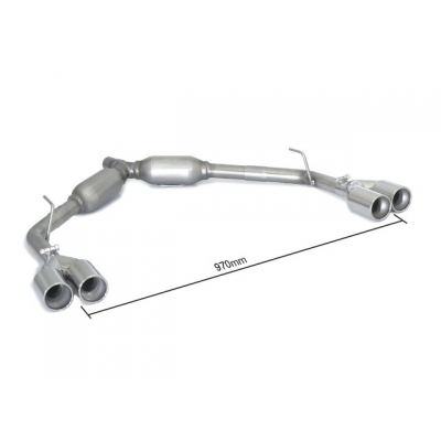 Escape Trasero Doble Acero Inox Salidas Redondas 2x80 Mm Asimetricas 
 Modificación Del Parachoques Original O Bajo Paragolp