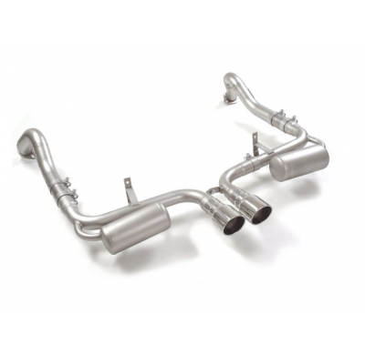 Tramos traseros grupo N dobles en acero inox con salidas redonda 90 mm Sport Line
 
 
 Grupo N - SIN HOMOLOGACION Porsche 718 Ca