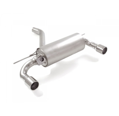 Silencioso trasero doble en acero inox con salidas redondas 90 mm 
 con valvula integradas.Las válvula es accionada mediante el