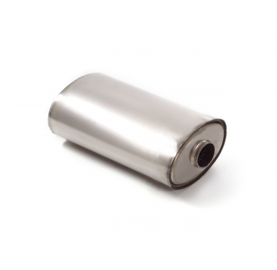 Silencioso universal ovalado en acero inox 220x140 mm - Largura 400 mm - Tubo perforado 60 mm - También echo a medida
 
 
 - Uni