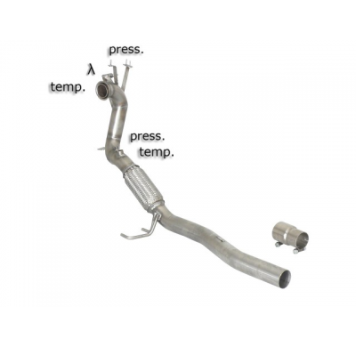 Tramo Sustitución Catalizador + Tramo Sustitución Filtro Antipartículas Acero Inox Grupo N - Mot.Cega (1968cc) 2009>>2012
 Es Ne
