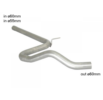 Tramo Intermedio Acero Inox - Línea Con Diámetro Mejorado 60 Mm
 Solo Para Versión Sin Scr / Adblue
 Seat Leon Mk3 (5f) 1.4tsi F