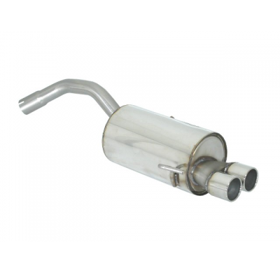 Silencioso trasero en acero inox con salidas redondas 2x70 mm
 
 
 CON HOMOLOGACION Alfa Romeo 147 1.9JTD (85/103/110kW) dal 200