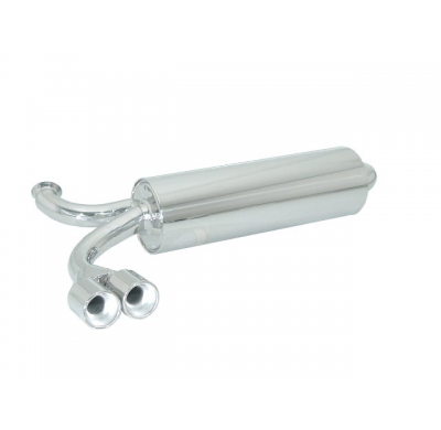 Escape Trasero Acero Inox Salidas Redondas 2x80 Mm
  Peugeot 206 Rc 2.0 16v (130kw) 2003>> Ragazzon