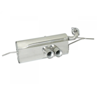 Escape Trasero Acero Inox Salidas Centrales Redondas 2x80 Mm
 Con Catalizador Metalico
 Es Necesario Reprogramar La Centrali