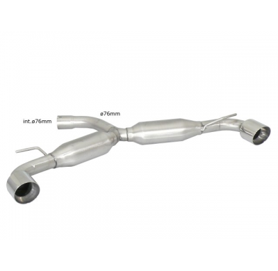 Escape Trasero Doble Acero Inox Salidas Redondas 102 Mm Sport Line - Línea Con Diámetro Mejorado 76 Mm
  Volkswagen Golf Mk6