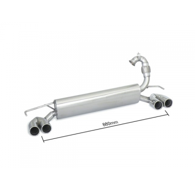 Escape Trasero Doble Acero Inox Salidas Redondas 2x70 Mm 
  Smart Fortwo (Typ453) 2014>> 0.9 (66kw) 2014>>2019 Ragazzon