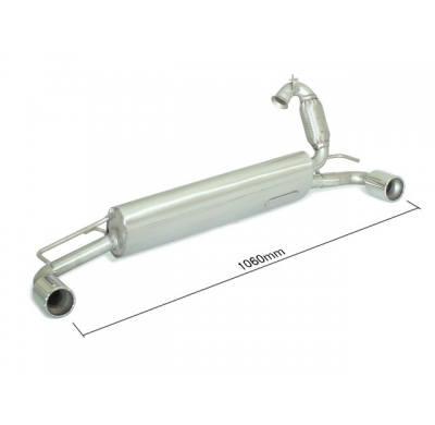 Escape Trasero Doble Acero Inox Salidas Redondas 80 Mm 
  Smart Forfour 2014>> 0.9 (66kw) 2014>> Ragazzon