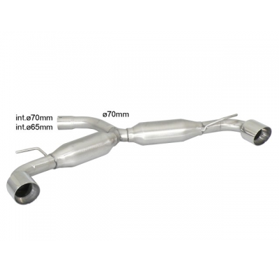 Escape Trasero Doble Acero Inox Salidas Redondas 102 Mm Sport Line - Línea Con Diámetro Mejorado 70 Mm
  Volkswagen Golf Mk6