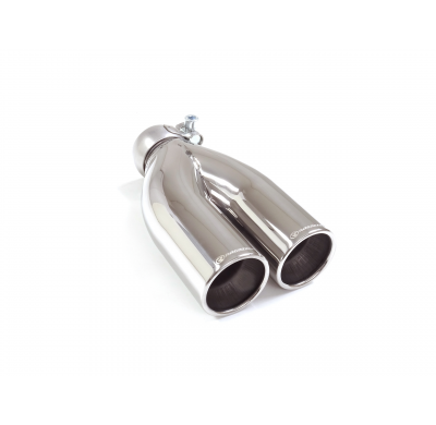 Cola redonda 2x70 mm en acero inox</p>
 con tubo de entrada 50,5 mm</p>
 largura 225 mm
 - Universal Colas de escape RO.2x70 Rag