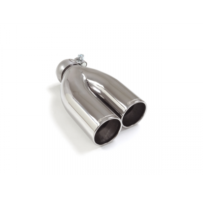 Cola derecha redonda 2x70 mm asimetricas en acero inox</p>
 con tubo de entrada 50,5 mm</p>
 largura 225-240 mm</p>
 - Universal