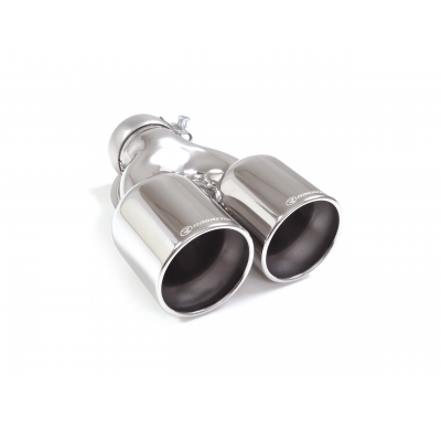 Cola redonda 2x102 mm en acero inox</p>
 con tubo de entrada 70,5 mm</p>
 largura 225 mm
 - Universal Colas de escape RO.2x102 R
