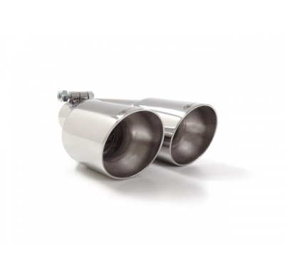 Cola Redonda 2x80 Mm Sport Line Acero Inox Con Tubo De Entrada 50 Mm - Largura 225 Mm
  Universal Colas De Escape Ro.2x80 Ragazz