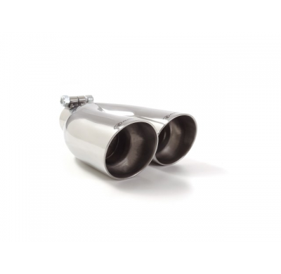 Cola Derecha Redonda 2x70 Mm Sport Line Asimetricas Acero Inox Con Tubo De Entrada 50 Mm - Largura 225-240 Mm
  Universal Colas