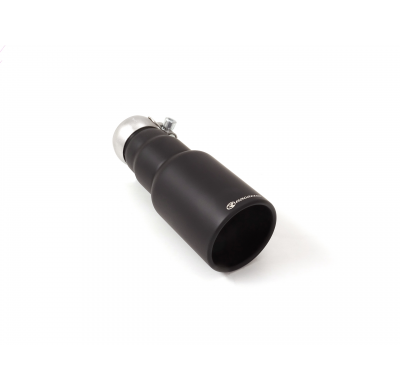 Cola redonda 90 mm Black en acero inox</p>
 con tubo de entrada 50,5 mm</p>
 largura 225 mm
 - Universal Colas de escape RO.90 R