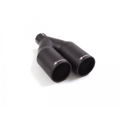 Cola izquierda redonda 2x80 mm Sport Line Black asimetricas en acero inox</p>
 con tubo de entrada 50,5 mm</p>
 largura 225-240