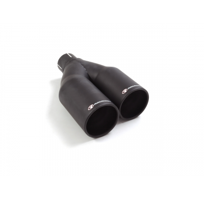 Cola derecha redonda 2x80 mm Sport Line Black asimetricas en acero inox</p>
 con tubo de entrada 50,5 mm</p>
 largura 225-240 mm