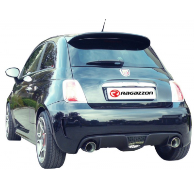 Tramo Trasero Acero Inox Grupo N Salidas Redondas Centrales 2 / 102 Mm
 Línea Con Diámetro Mejorado 63,5 Mm
 Abarth 500 / 595 (T