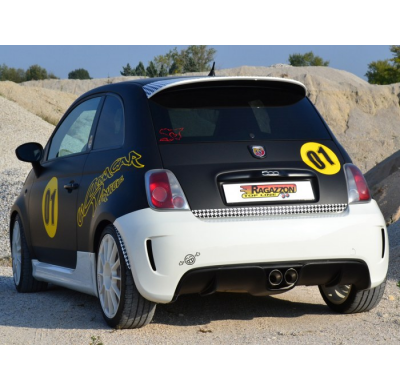 Tramo Trasero Acero Inox Grupo N Salidas Redondas Centrales 2 / 102 Mm
 Línea Con Diámetro Mejorado 63,5 Mm
 Abarth 500 / 595 (T