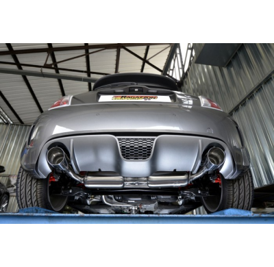 Tramo Trasero Acero Inox Grupo N Salidas Redondas Centrales 2 / 102 Mm
 Línea Con Diámetro Mejorado 63,5 Mm
 Abarth 500 / 595 (T