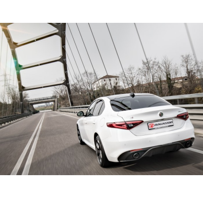 Escape Trasero Dobles Acero Inox Para Codas Estéticas Originales
 Línea Con Diámetro Mejorado 70 Mm
 Alfa Romeo Giulia(952)
