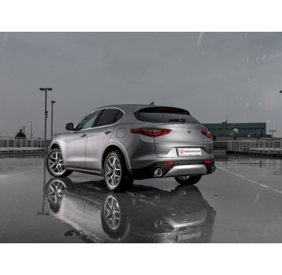 Escape Trasero Dobles Acero Inox Para Codas Estéticas Originales
 Línea Con Diámetro Mejorado 76 Mm
 Alfa Romeo Stelvio(949)