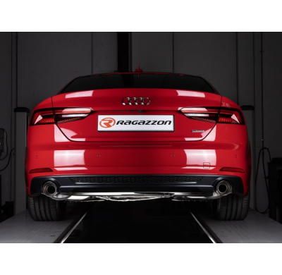 Escape Trasero Doble Acero Inox Salidas Redondas 102 Mm Sport Line  
 Línea Con Diámetro Mejorado 70 Mm
 Audi A5 (Typ F5) 20