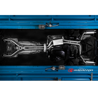 Tramo Intermedio Grupo N Acero Inox + Escape Trasero Doble Acero Inox
 Con Valvulas Integradas.Las Válvulas Son Accionadas M