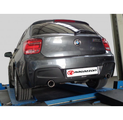 Tramos Traseros Grupo N Dobles Acero Inox Con Salidaa Redonda 90 Mm - Modificación Del Parachoques Original
  Bmw Serie1 F20/F21