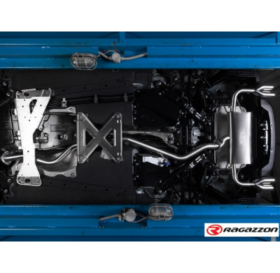 Escape Trasero Doble Acero Inox Salidas Redondas 2x70 Mm Asimetricas 
 Línea Con Diámetro Mejorado 60 Mm 
 Fiat 124 Spider 2