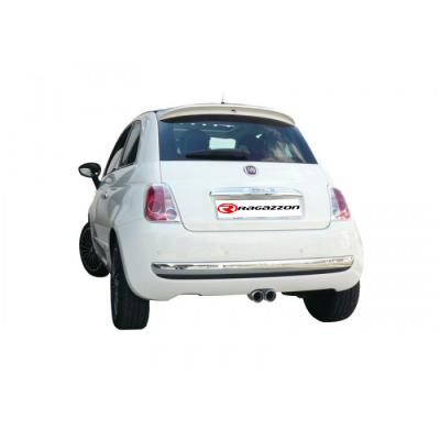 Escape Trasero Con Salida Ovalada Central 115x70 Mm - Modificación Del Parachoques Original
  Fiat 500 (Typ312) 2007>> 1.4 1